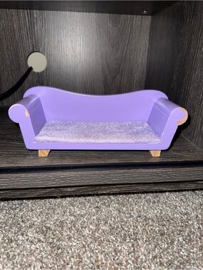 Kid connection purple wood sofa for doll house